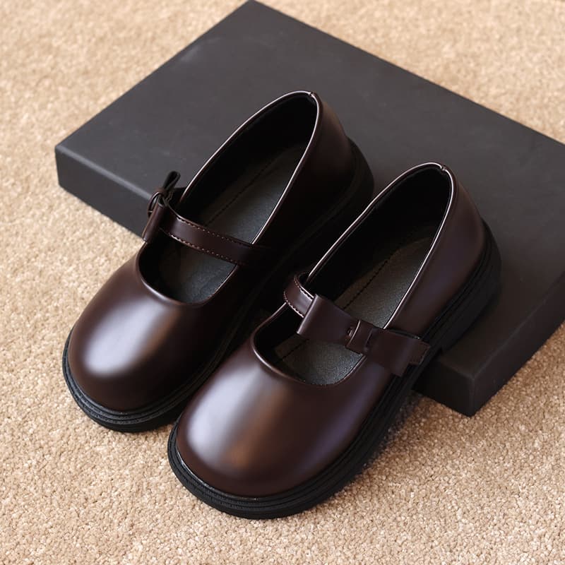 Children's Princess Shoes, 2023 Spring New Black Mary Jane Single Shoes, Girls' Spring/Autumn Leather Shoes