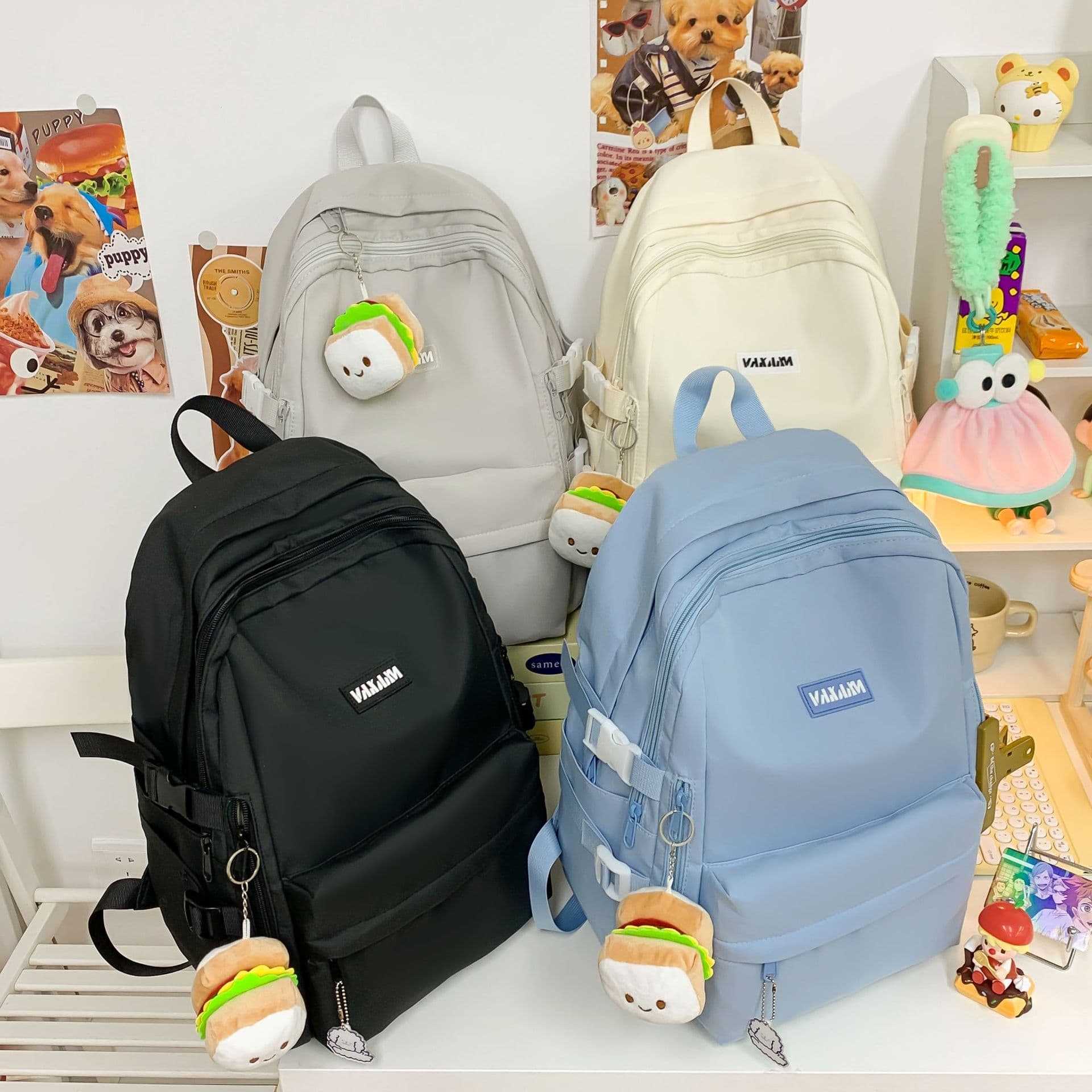 Japanese campus simple and versatile backpack for girls, high school students, junior high school students, school bags, large capacity backpacks