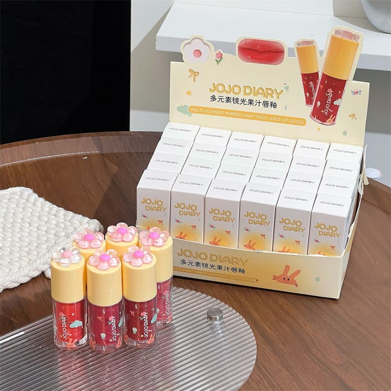 JOJO DIARY Spring and Summer Juice Lip Gloss Moisturizing Long-lasting Color Non-stick Mirror Water Glass Lip