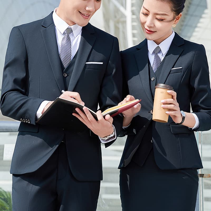 Qiguniang Professional Suit Set Unisex Slim Fit Business Casual Plus Size Blazer Vest Workwear Jacket Pants