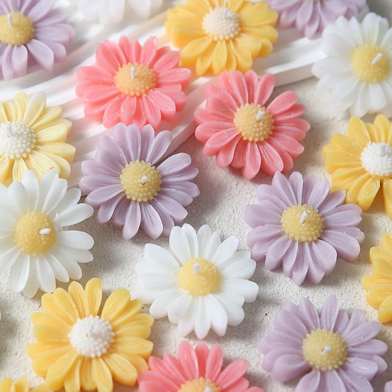 Ins Daisy Flower Shaped Scented Candle DIY Photography Prop Chamomile Candle Valentine's Day Gift Candle