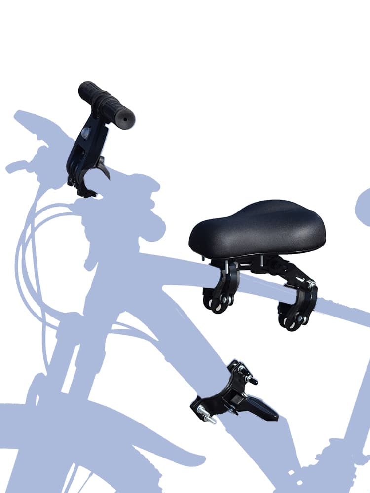 Mountain bike child seat with front mounting, quick-release gears, road bike child seat cushion, baby seat