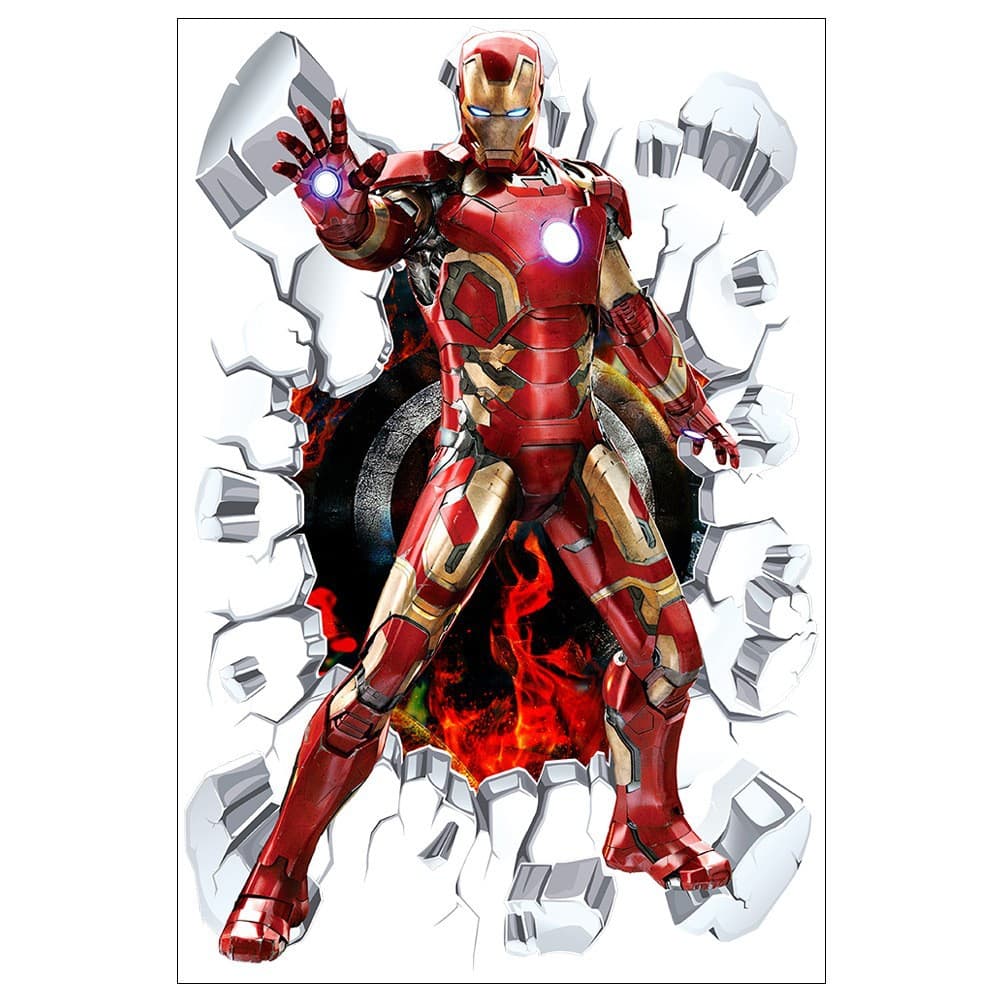 New Large 3D Batman Spider-Man Wall Sticker Cartoon Wall Decal for Kids Room Removable Decorative Art Wholesale