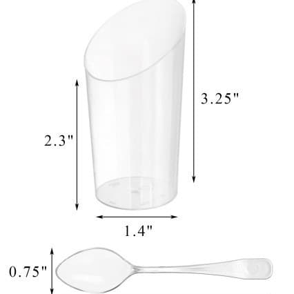 Disposable transparent round slanted plastic cup, cylindrical dessert cup, cross-border Amazon plastic pudding cup, dessert spoon.