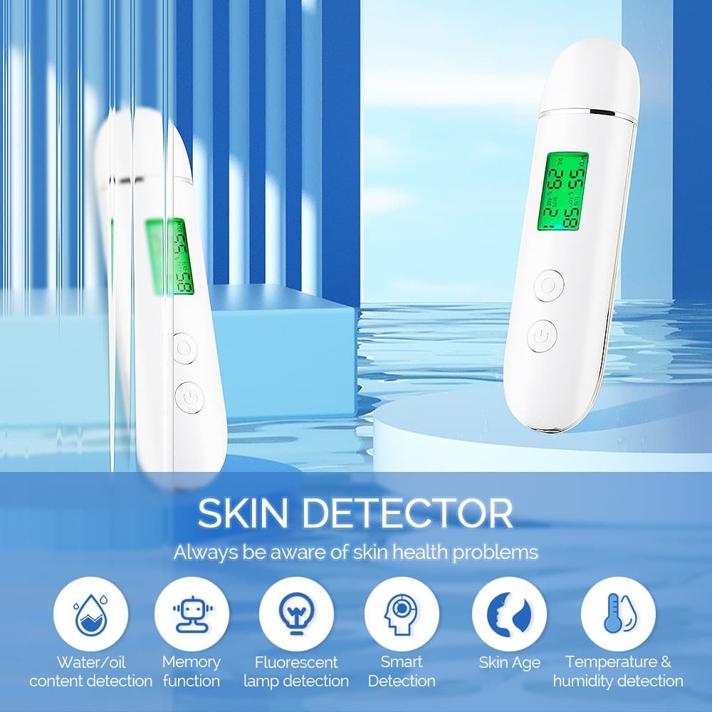 Foreign Trade English Version Skin Moisture Tester Smart Skin Hydration Oil Detection Face Testing Pen Fluorescent Agent