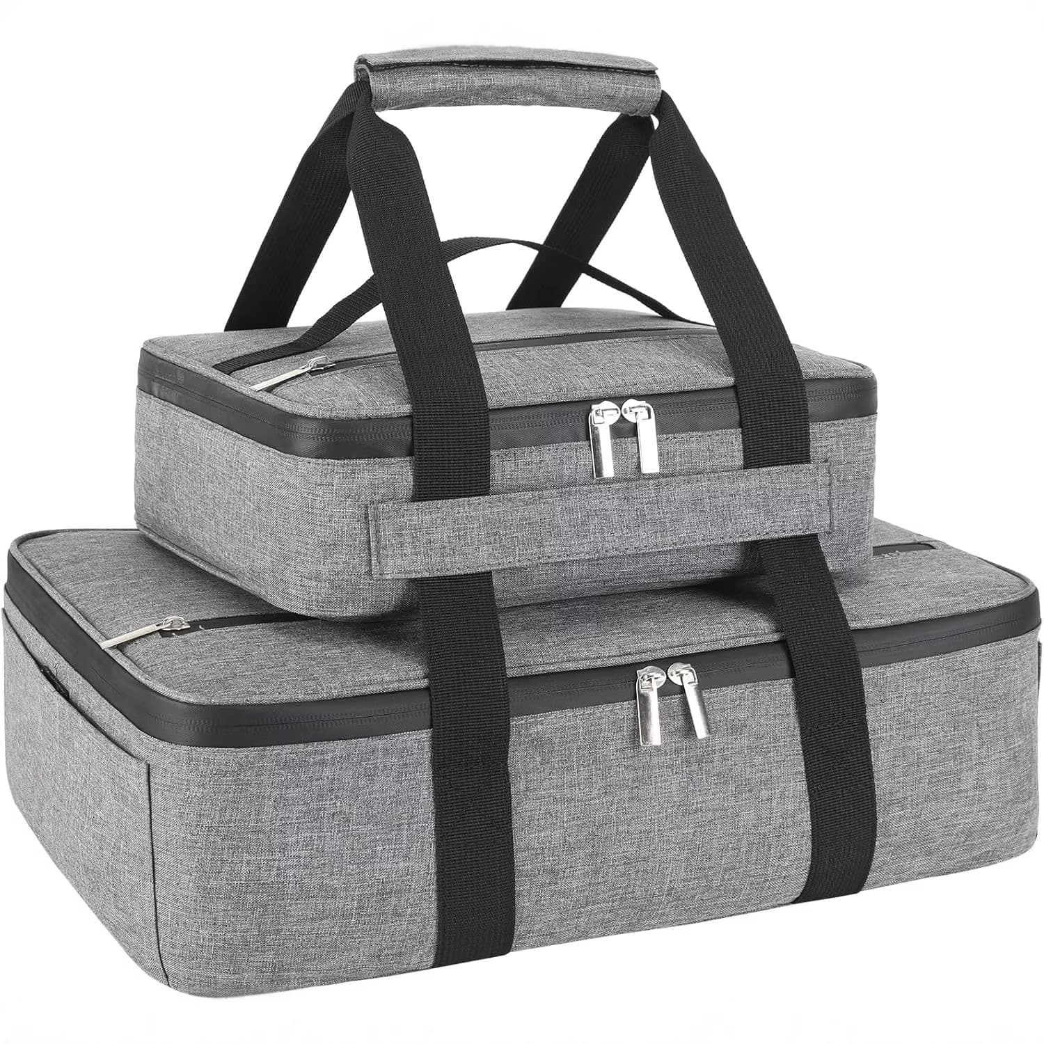 Insulation bag lunch box handbag student office worker lunch box bag woven double layer thickened waterproof aluminum foil lunch box bag