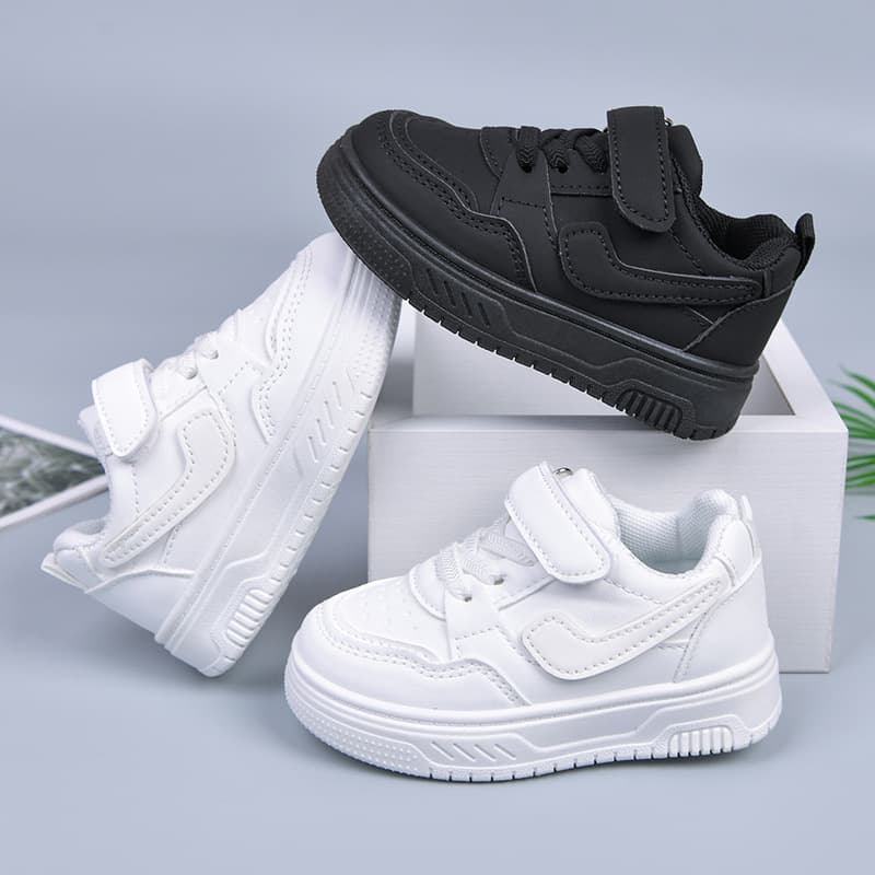 Children's Low-Top Board Shoes, Baby Walking Shoes, Lightweight, Breathable, Comfortable, Durable, Boys' White Shoes, Girls' Casual Shoes