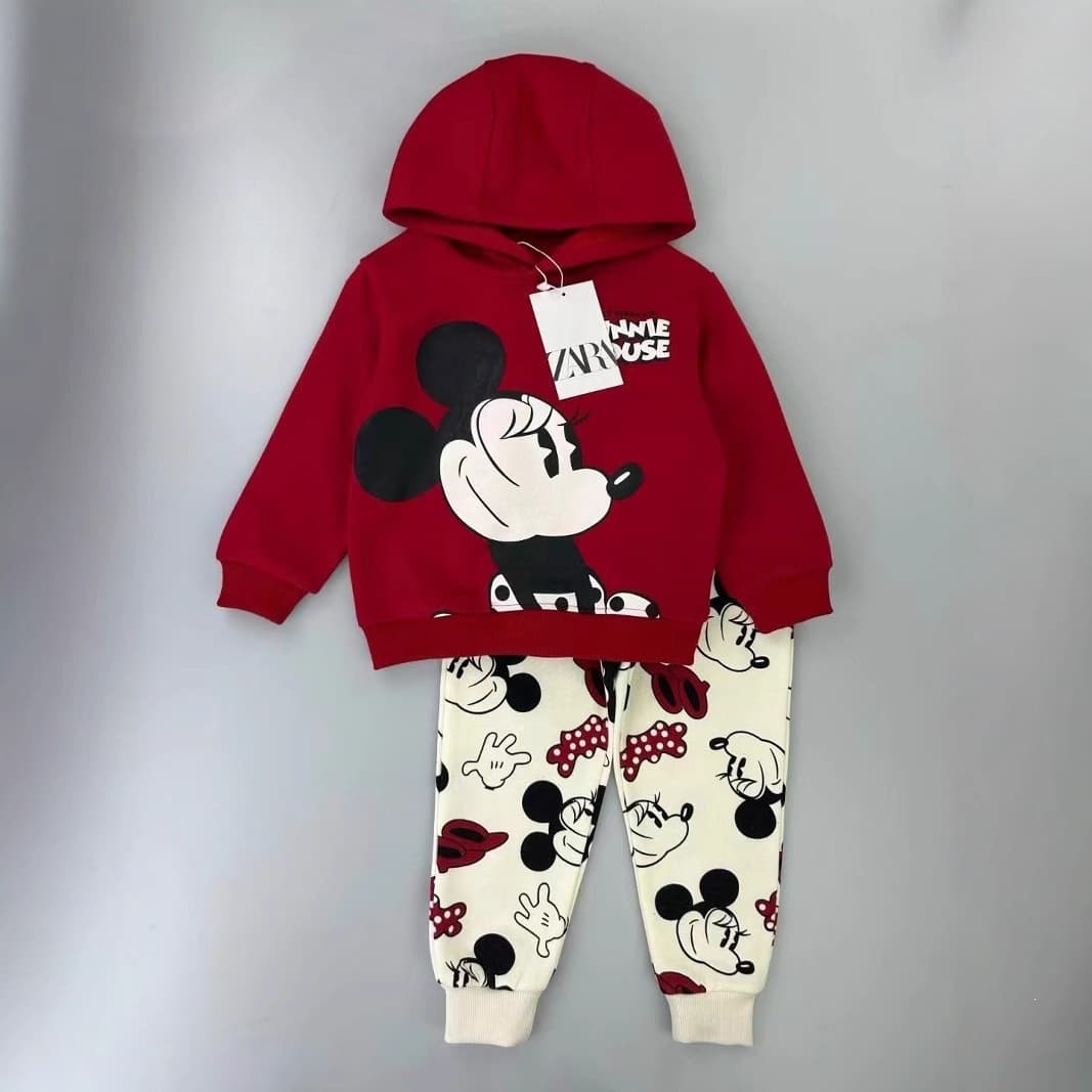 2026 New Foreign Trade Export Children's Clothing 2-8 Years Old Girls Boys Suit Cartoon Pullover 2-piece Set Spring and Autumn Style Wholesale