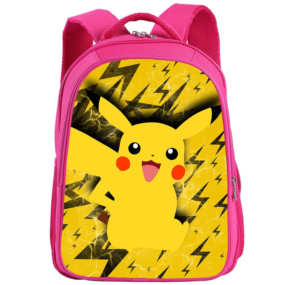 Pokemon Backpack 16-Inch Pocket Monsters Cartoon Pokemon Girls Pink Backpack