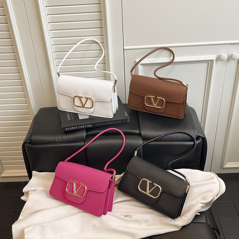 Women's Vintage Underarm Bag 2025 Summer New Trendy Shoulder Bag Fashion Small Square Bag Textured Handbag Underarm Bag