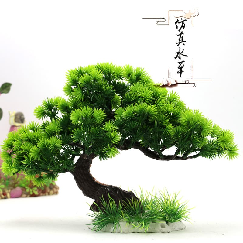 Aquarium Sand Table Landscape Tree Fish Tank Landscaping Decoration Artificial Plastic Tree-Shaped Simulated Aquatic Plants Simulated Welcoming Pine