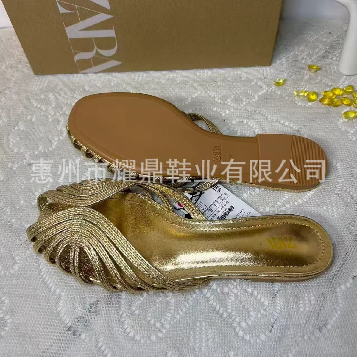 ZA2026 new Baotou sandals women's summer outer wear Roman shoes gold niche retro buckle high heels women