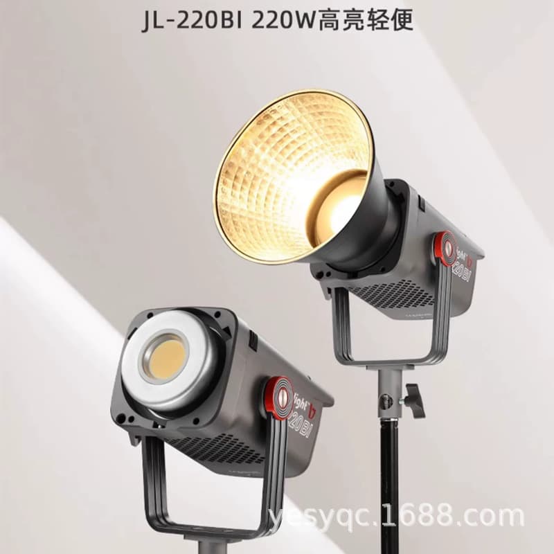 Jinbei LED Photography Light JL220BI Adjustable Bi-Color Temperature Live Streaming Fill Light Video Soft Light Film Continuous Light