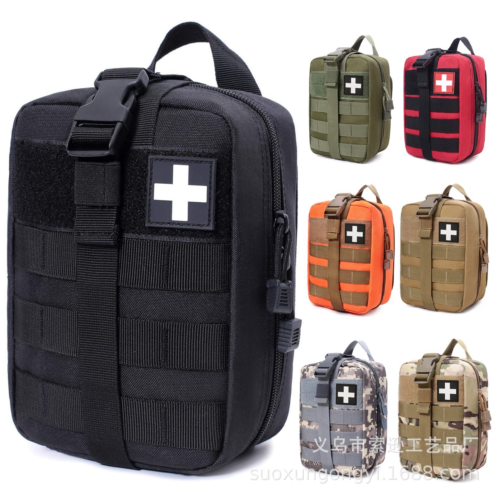 Tactical Medical Pouch Attachment Pack Tactical Waist Bag Camouflage Multi-Functional Bag Outdoor Hiking Survival Bag