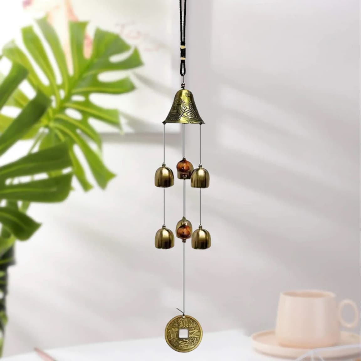 Hot-Selling 16inch Lucky Copper Alloy Dragon-Shaped Metal Wind Chime Home Store Decoration Gift Balcony Door Ornament Gift