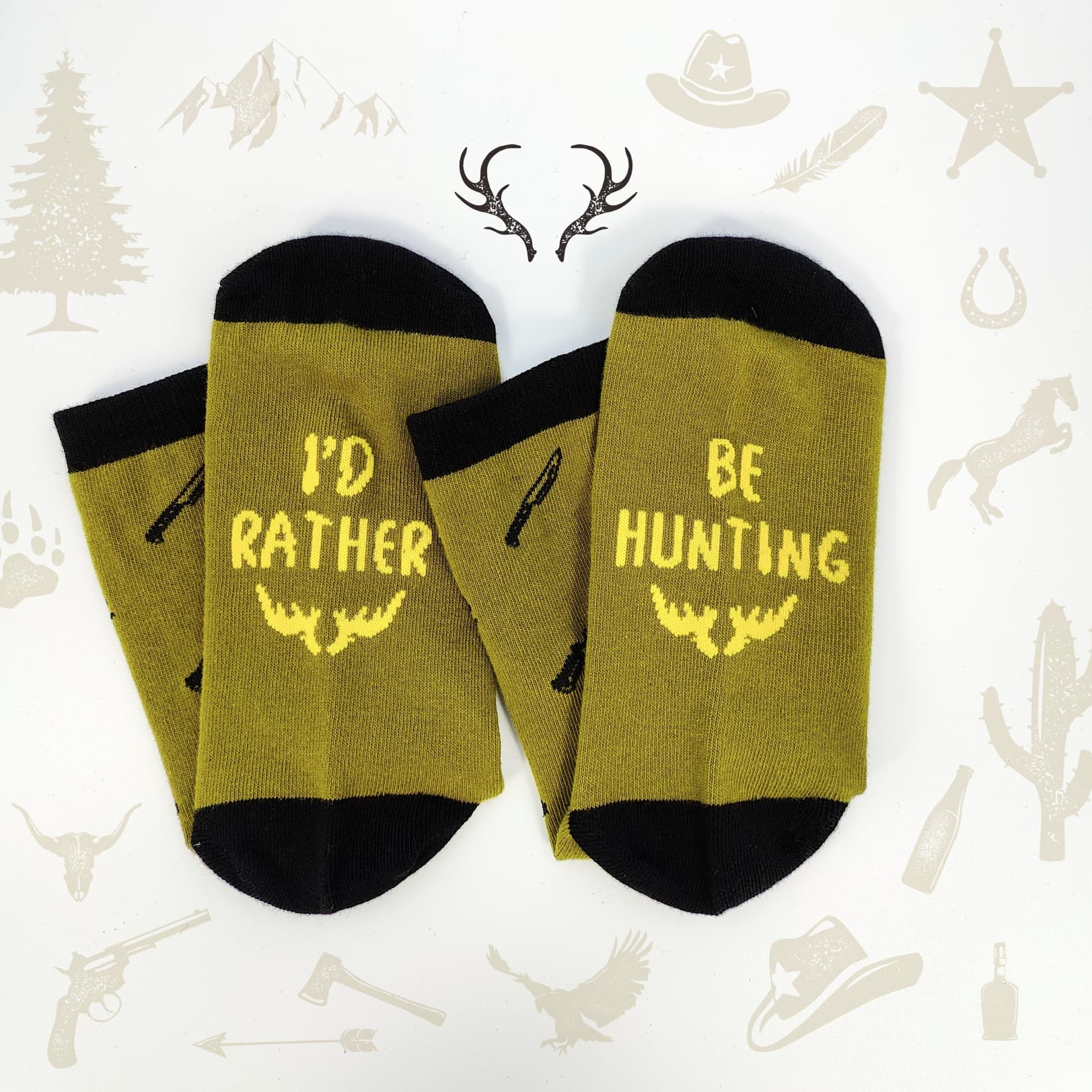 I D RATHER BE HUNTING Hunting Socks Amazon