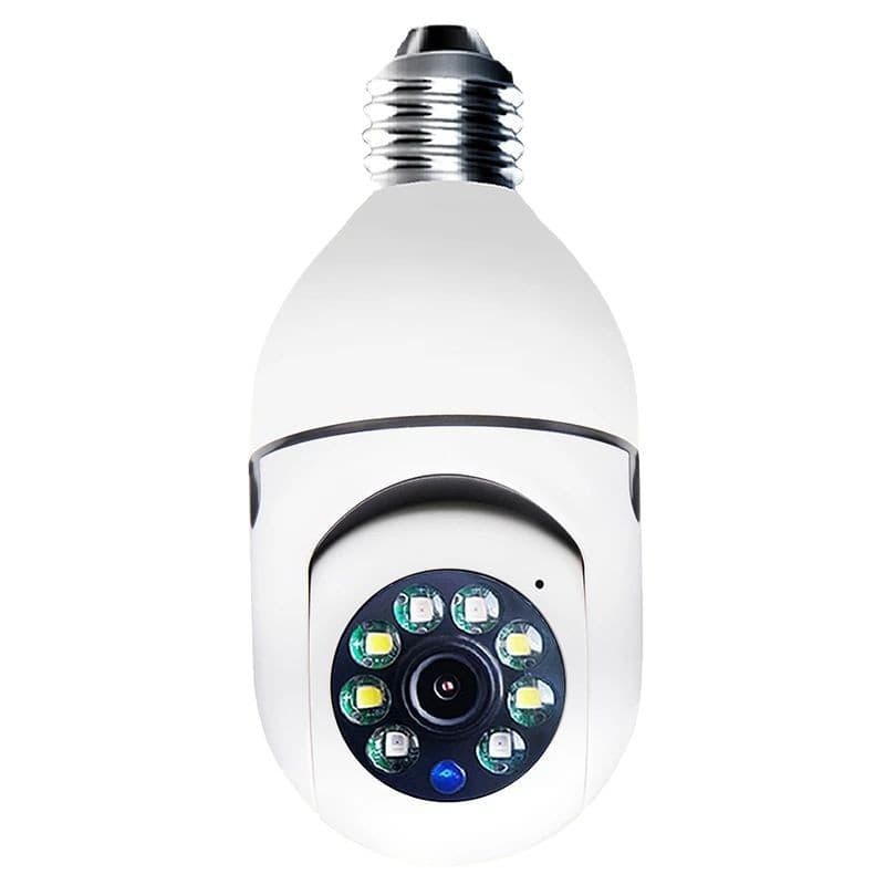 E27 Light Bulb Camera 360 Panoramic Surveillance, Budget Home Smart Wireless WiFi Bulb Camera Lamp Head