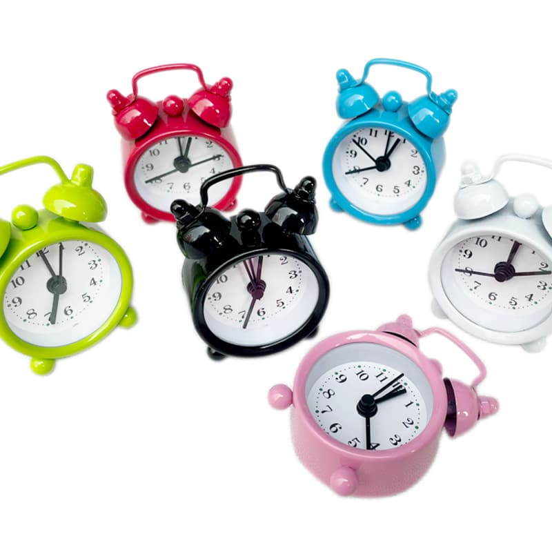 Factory Wholesale Mini Metal Small Alarm Clock, Creative Novel Student/Children's Watch, Custom Logo Option Available