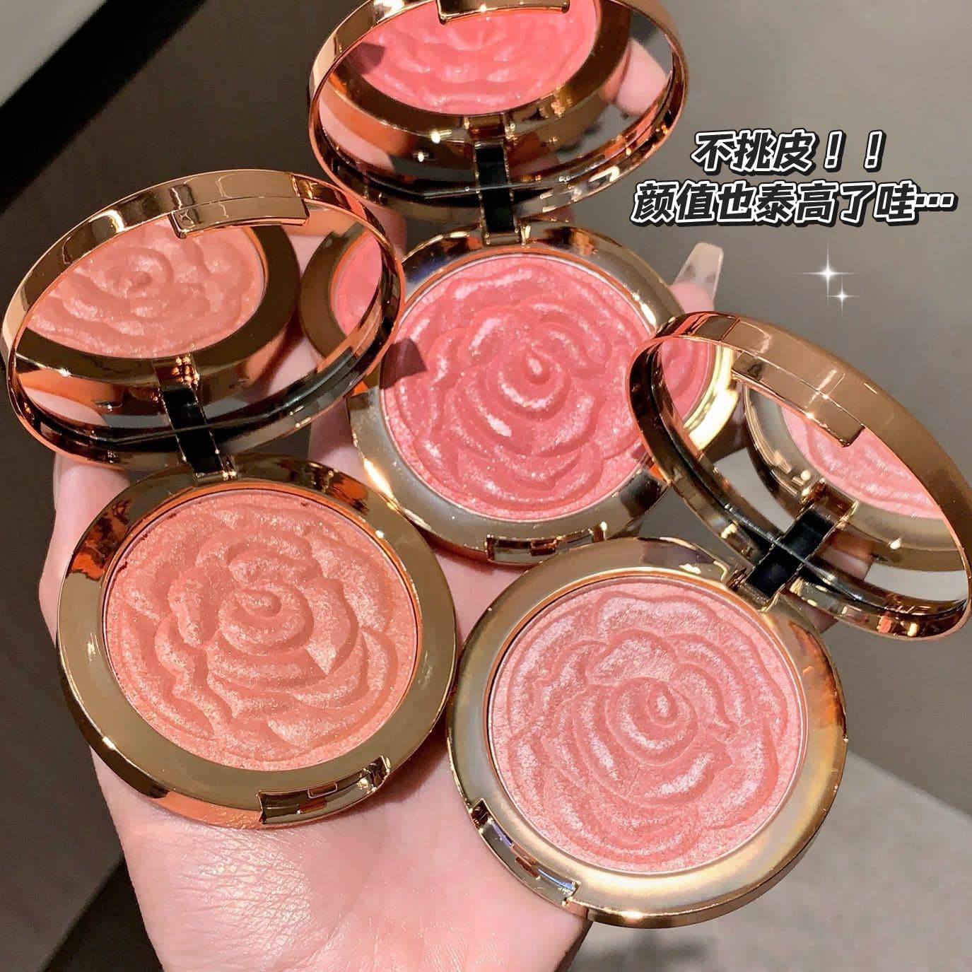 kekemood Gorgeous Beauty Highlighter Blush Fine Shimmer Clear Glow Atmosphere Highlighter Long-Lasting Cross-Border Beauty Wholesale