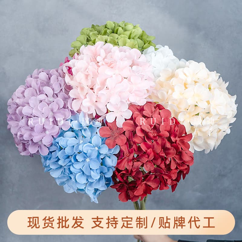 72-Piece Hydrangea Wedding Decoration Aisle Guide Furniture Decor Photography Prop Artificial Flowers for Wedding Use