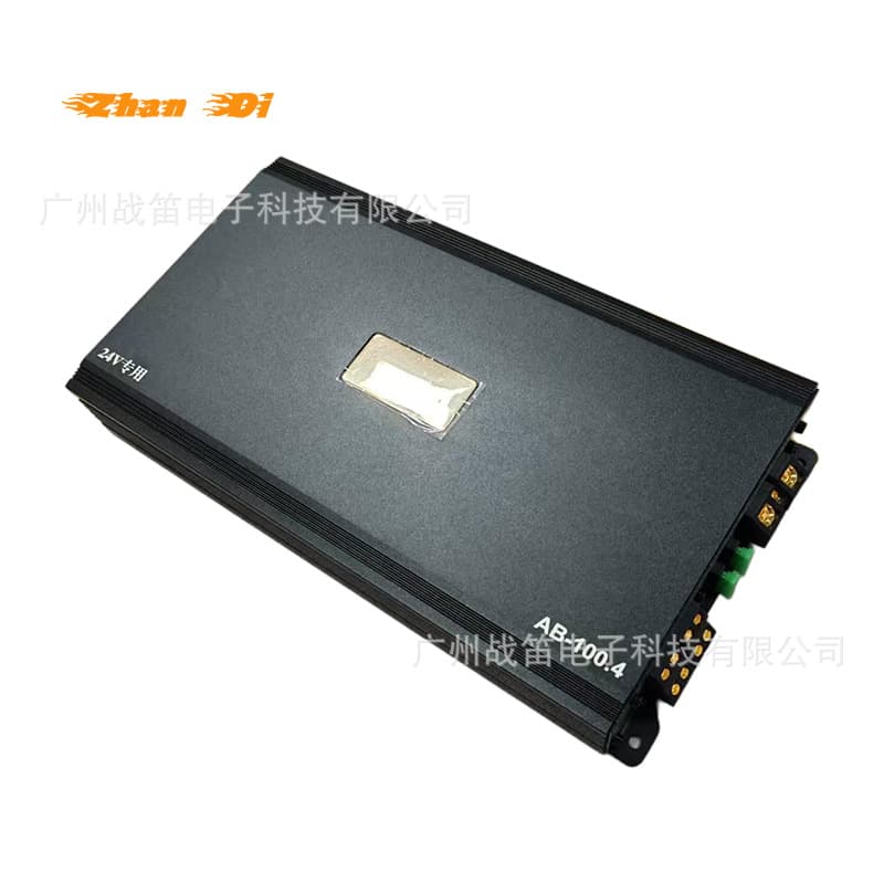 Professional 4x100 Watt Car Audio Amplifier 24V Full Range 4 Channel Class AB Subwoofer Amplifier