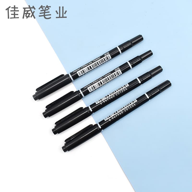 Small Double-Head Hook Pen Water-Based Oil-Based Marker Pen Neutral Pen Wholesale Colored Whiteboard Pen Art