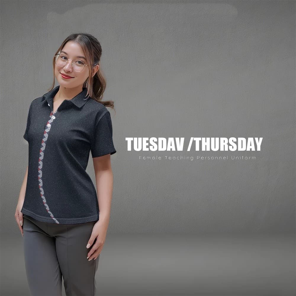 Southeast Asian teachers polo shirt casual short-sleeved uniform Philippines Teachers Day lapel polo T-shirt top