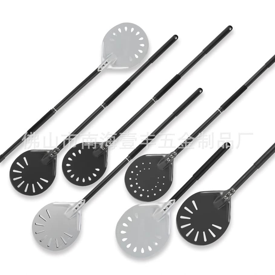 6-inch Round European Bread Shovel Aluminum Alloy Baking Flip Shovel Pizza Extended Handle Punching Pastry
