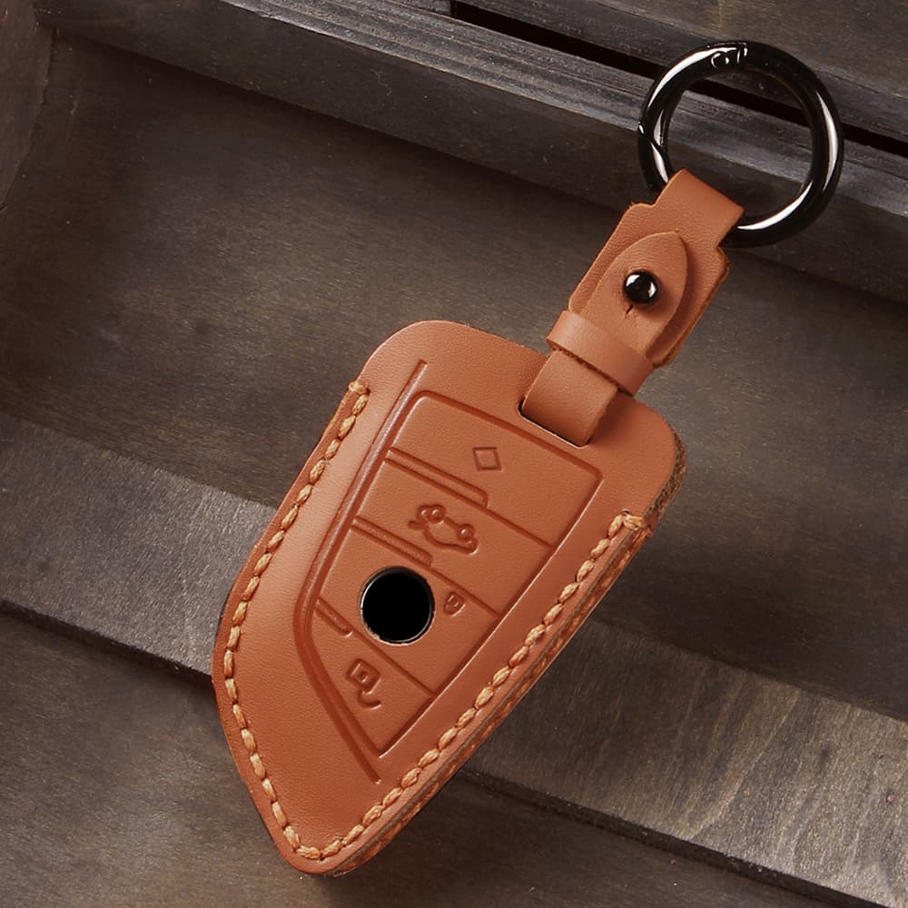 Genuine Leather Key Case for BMW 3 Series 5 Series 7 Series X1 X4 X6 Blade Key Cover