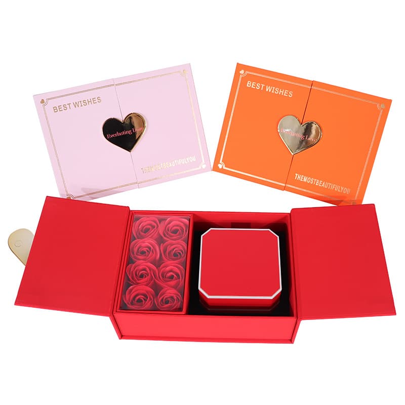 Everlasting Love Box Eternal 8 Roses Display Gift Box Double Door Gift Box Octagonal Box