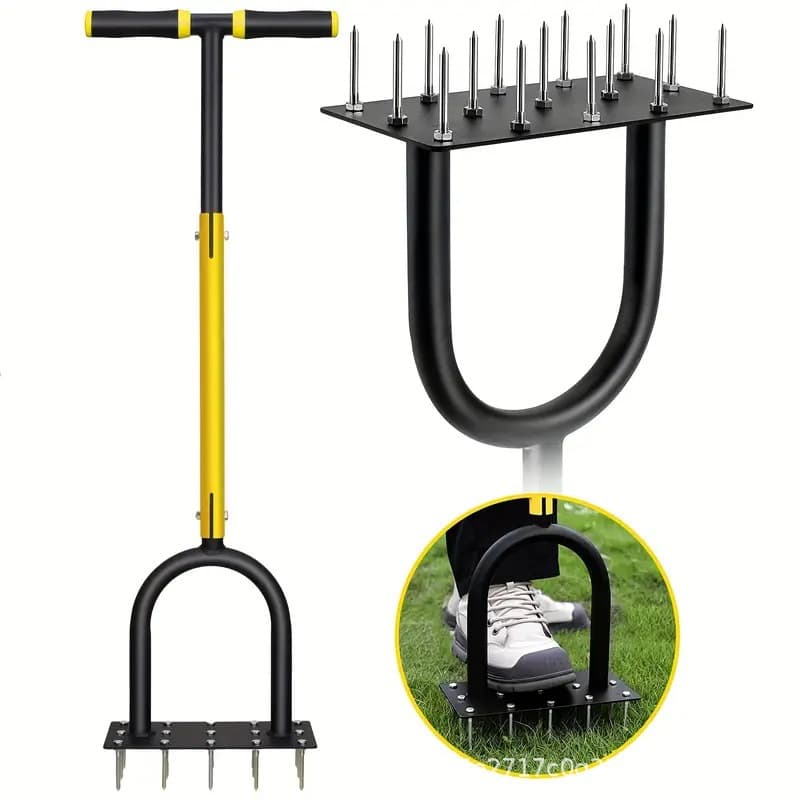 Lawn Aerator Tool, Grass Aerator for Lawn Care, Soil Loosening, Yard Aeration, Garden