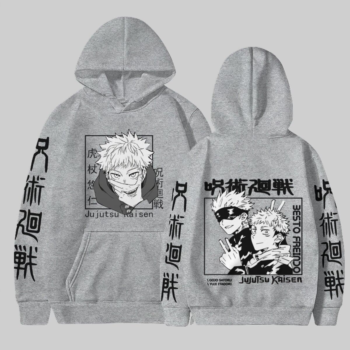 Cross-border Itadori Yuji Anime Hoodie European and American Trendy Student Casual Hooded Sweatshirt Fleece New Autumn and Winter