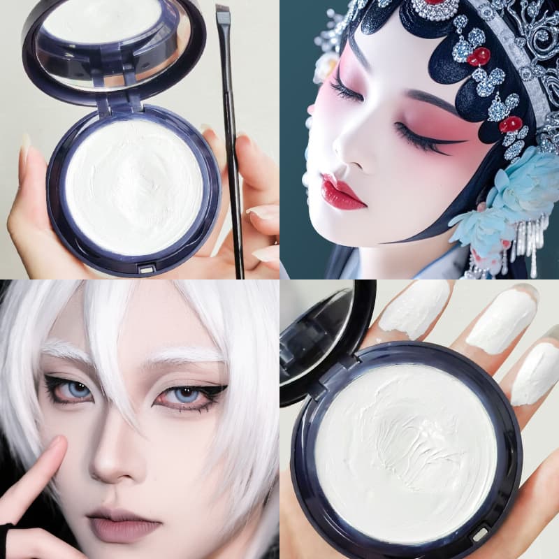 White Foundation Cream, Professional Makeup Artist Concealer, High Coverage, Long-Lasting, Non-Smudge, COS Cosmetics White Color Painting