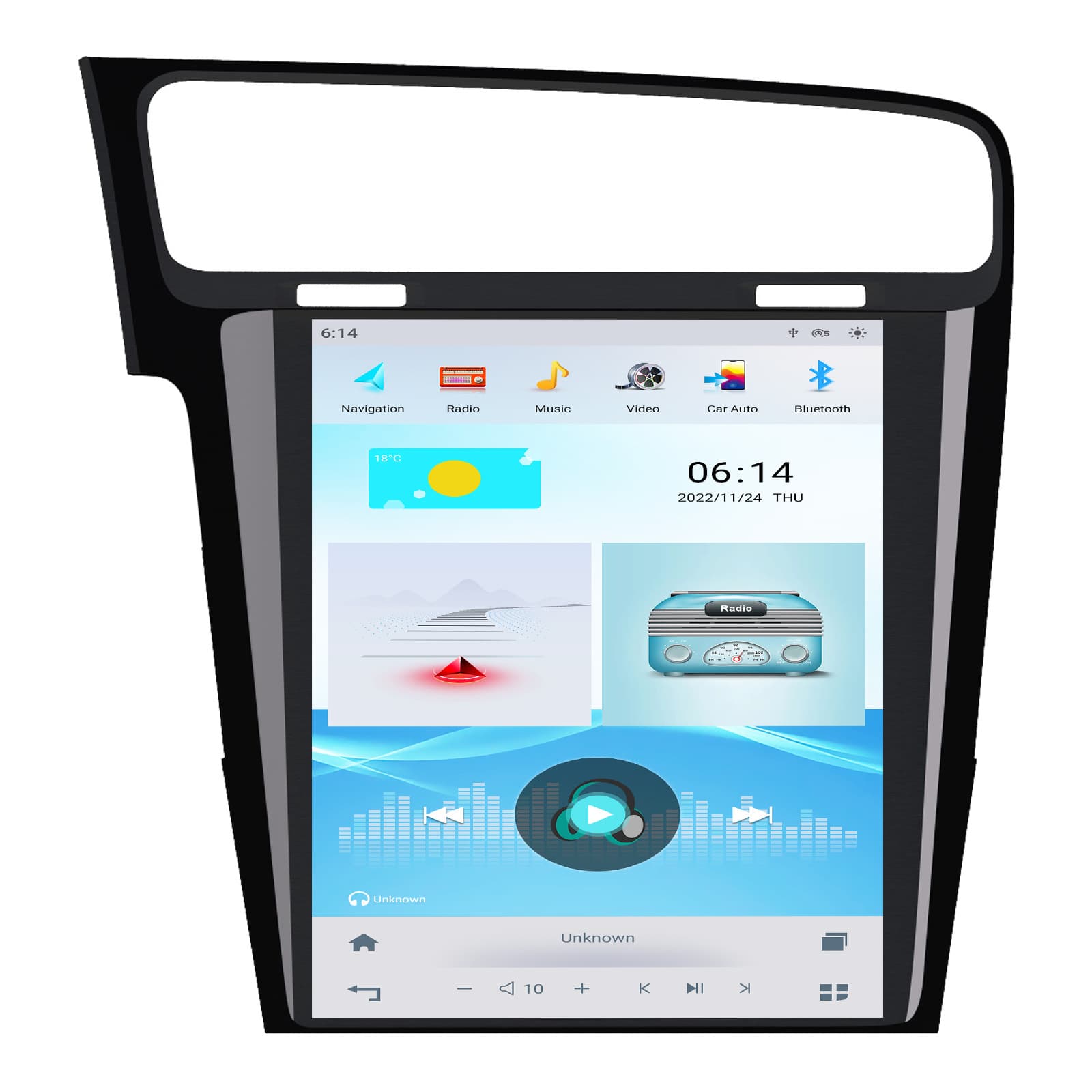 Volkswagen Golf 7 2014- Android Smart Car Navigation Head Unit Large Center Screen Wireless CarPlay