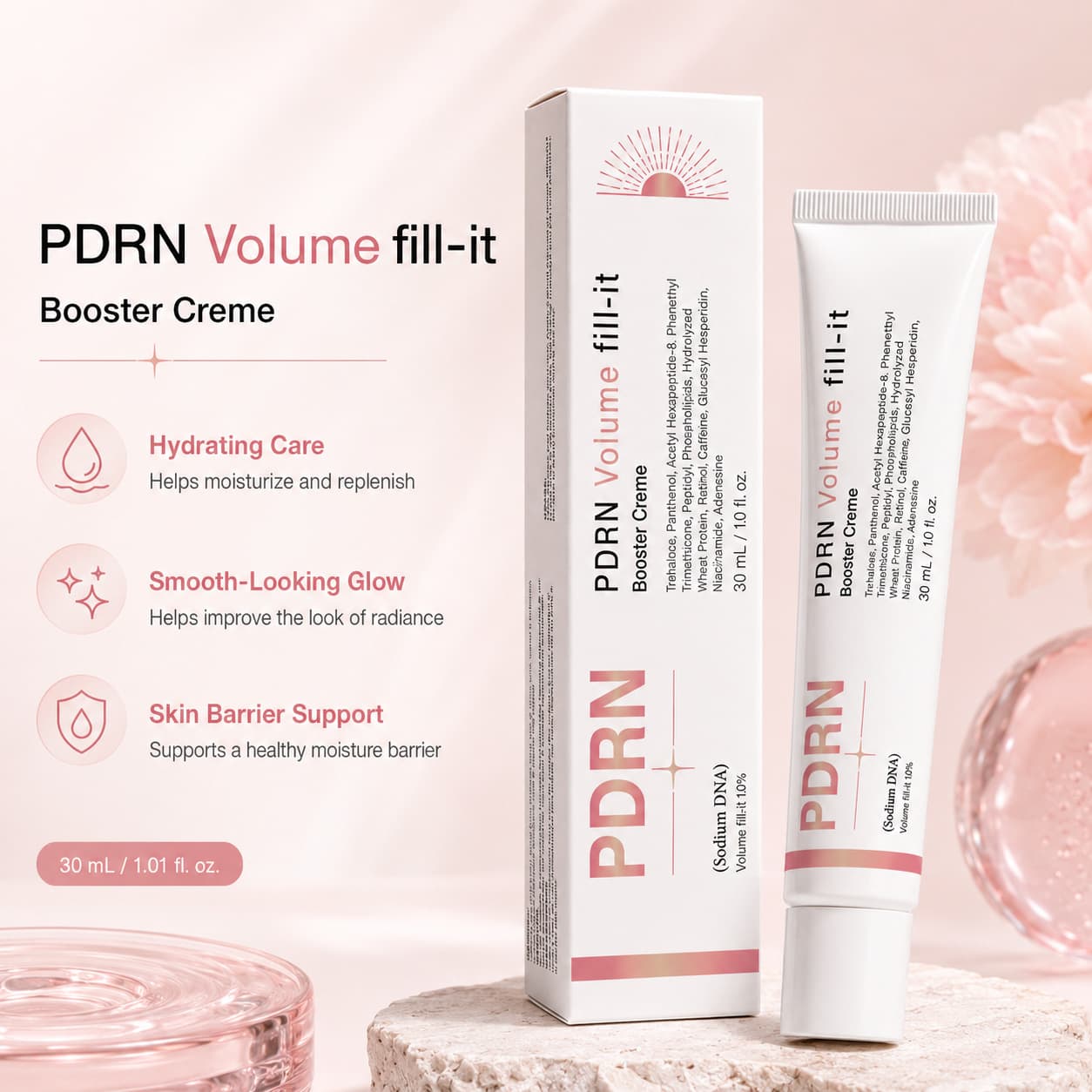 Cross-border PDRN Volume fill-it Booster Creme Plumping Care Eye Cream Eye Care Cream