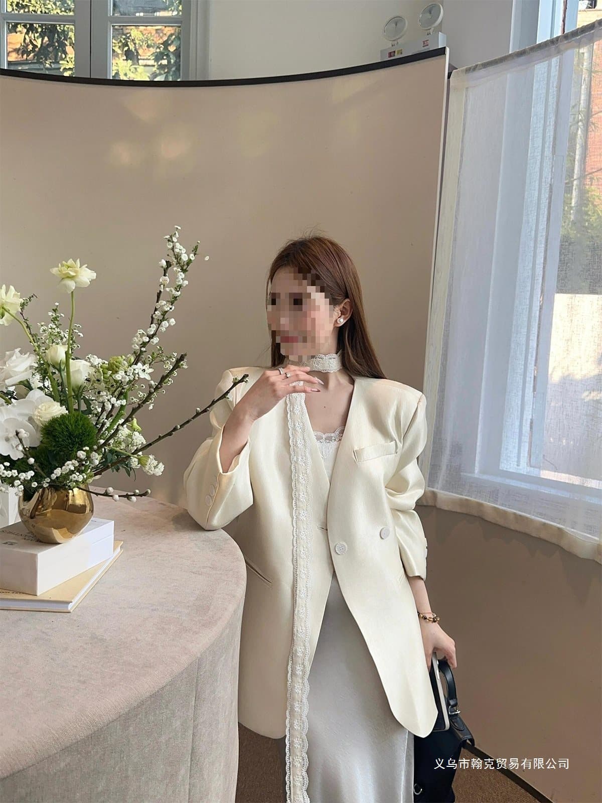 Satin Blazer for Women, Spring/Autumn 2025 New Style, Petite Style, Elegant Design, Niche Style