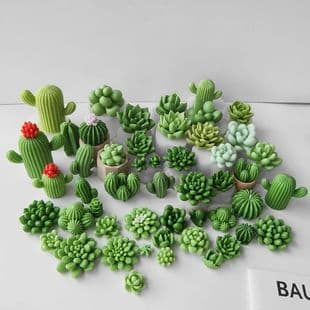 Cactus Aromatherapy Silicone Mold Handmade Candle Wax Cactus Succulent Candle Mold DIY Epoxy Resin Ornament