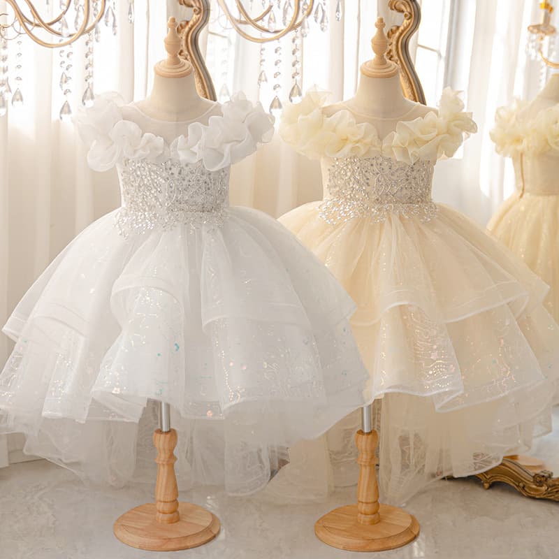 Girls' dress catwalk performance children's high-end princess dress flower girl wedding little girl host piano performance clothing