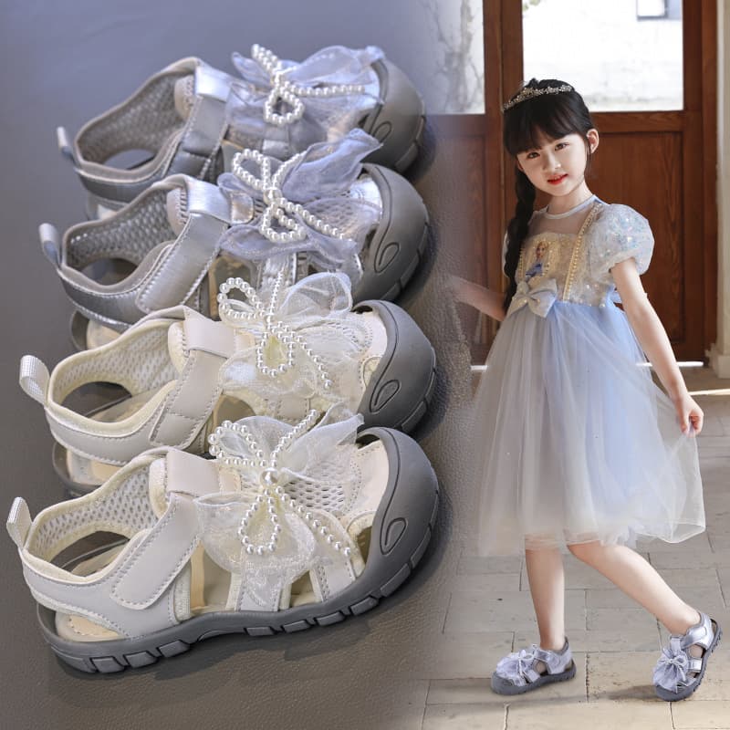 Girls' Shoes Children's Wading Sports Sandals 2026 Summer Style Ballet Princess Sandals Toe-Cover Frame Shoes