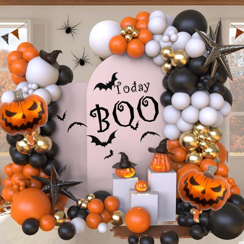 Cross-border Halloween Balloon Garland Pumpkin Aluminum Film Balloon Package Holiday Party Atmosphere Decoration Supplies Balloon