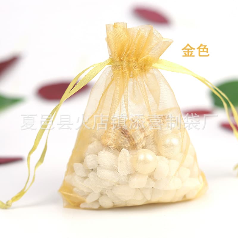 Candy Bag Mesh Bag Cosmetic Drawstring Bag Gift Bag Jewelry Storage Mesh Bag Organza Fabric Bag