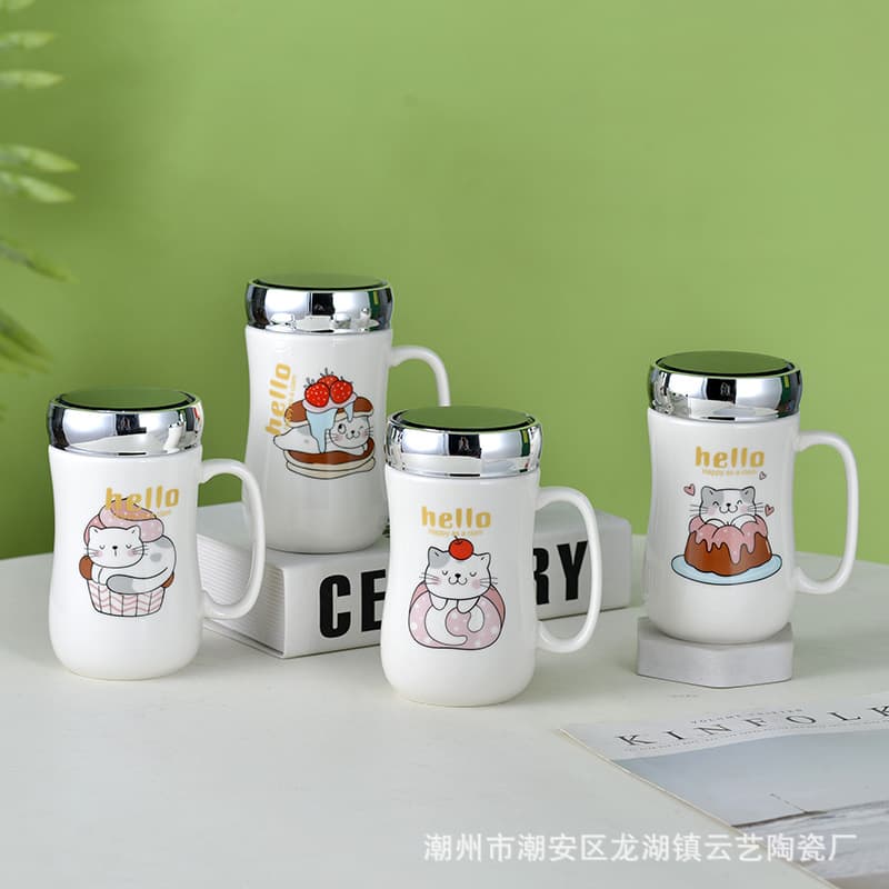 Creative Ceramic Cup Wedding Favor Insulated Mug with Printed LOGO Xipu Store Gift Household Women's Large Capacity