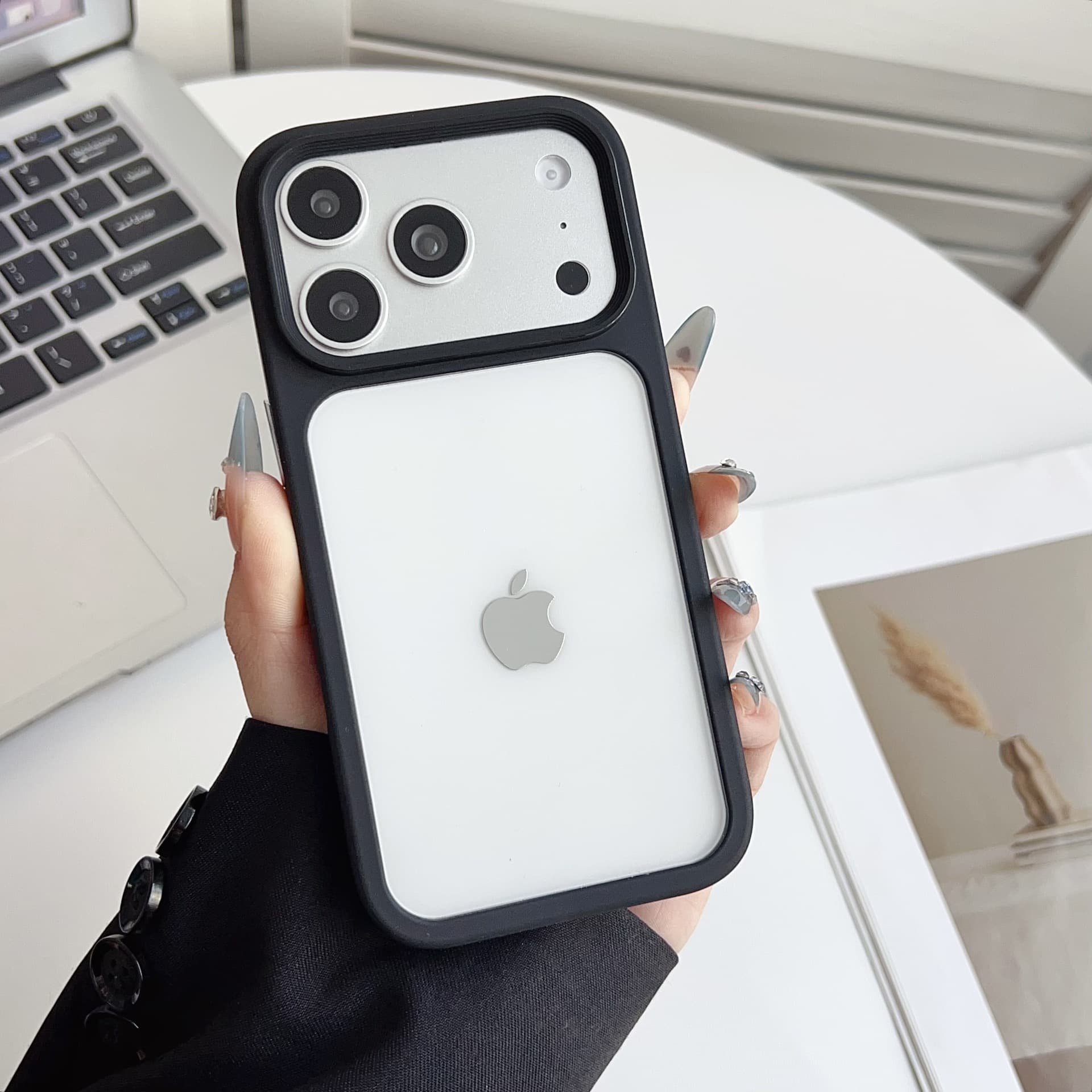 Compatible with iPhone 17 Pro Max UDON Skin-Feel Transparent Phone Case, Apple 16 Simple Anti-Drop Phone Protective Cover