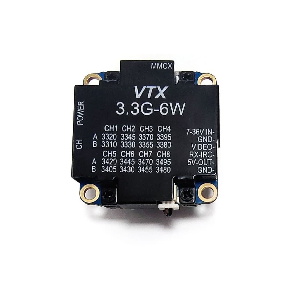 3.3G-6W 3.3GVTX Image Transmission FPV Drone 16CH Analog Image Transmitter