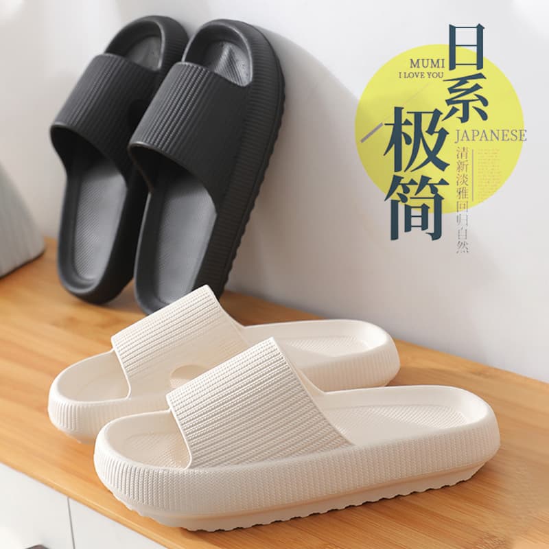 Women's Thick Bottom Slip-On Summer Slippers Soft Sole Outdoor Wearable Comfortable EVA Flat Sandals Breathable Slipper