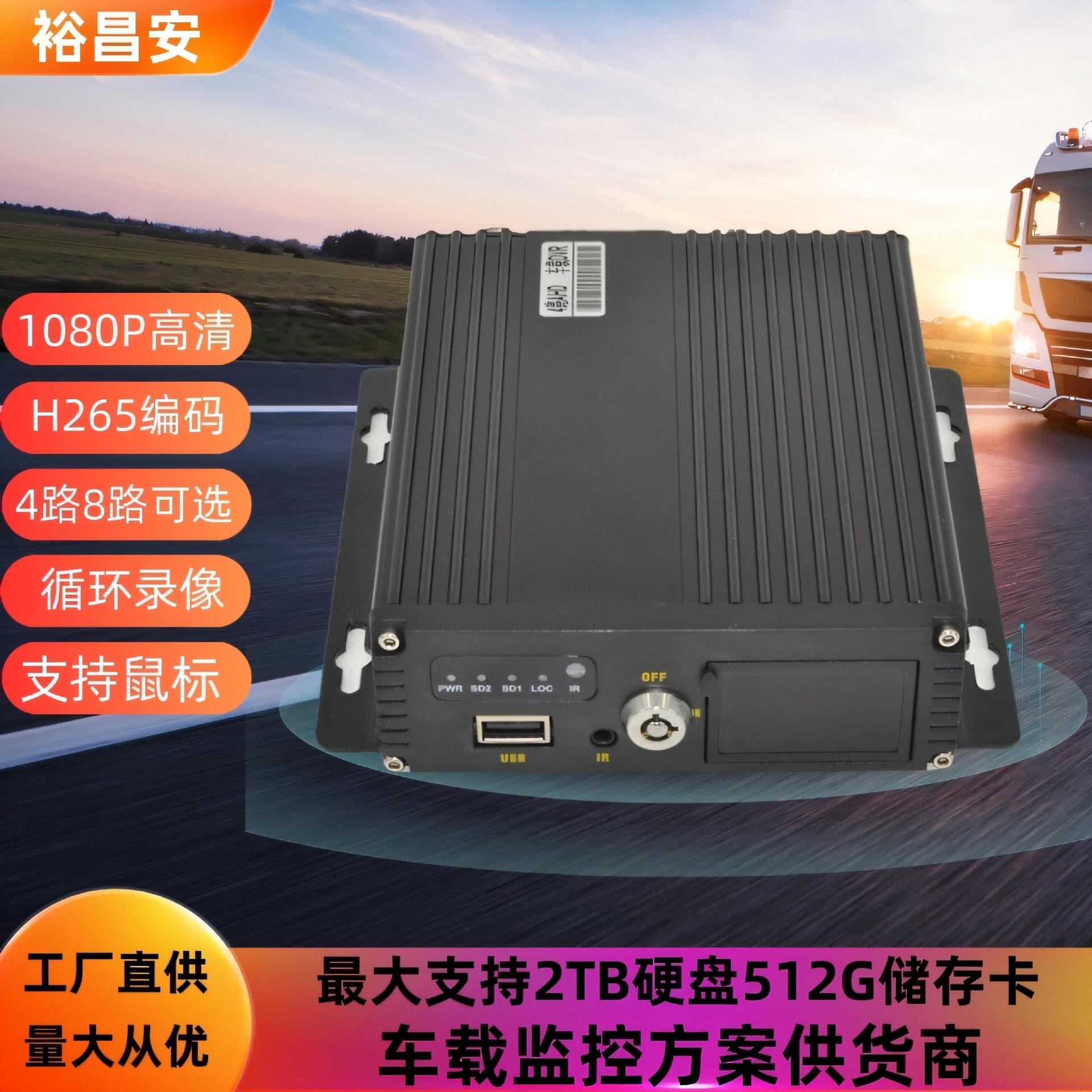 2MP SD card camera for buses, truck-mounted, shockproof, 1080P, suitable for both vehicles and ships.