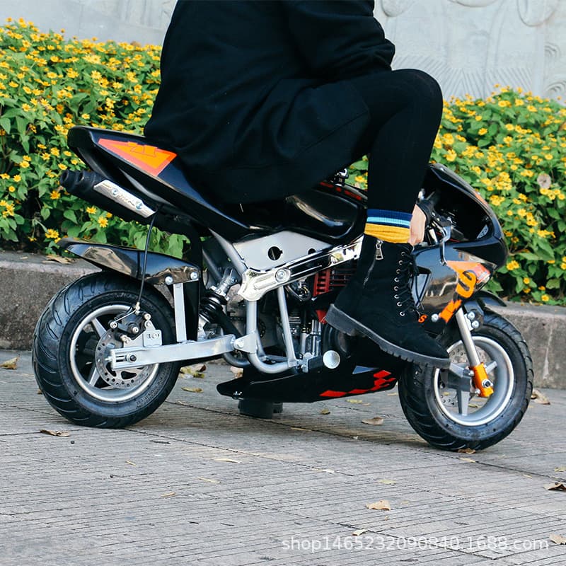 Four-stroke mini sports car children's 49CC electric mini two-wheeled motorcycle gasoline factory direct sale 2021