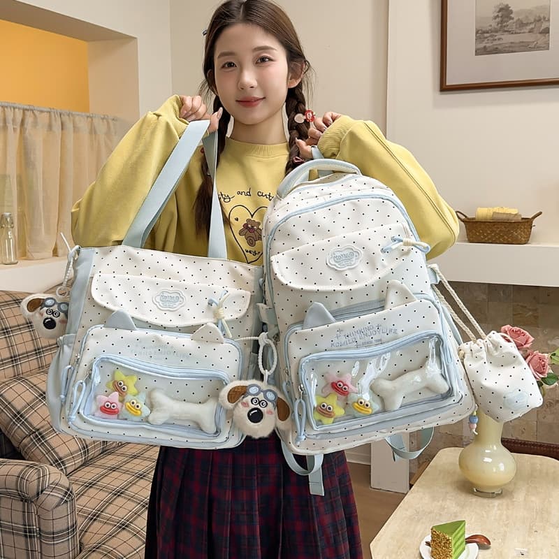 Japanese pain bag schoolbag junior high school girls high-looking backpack primary school students third to sixth grade large capacity female backpack