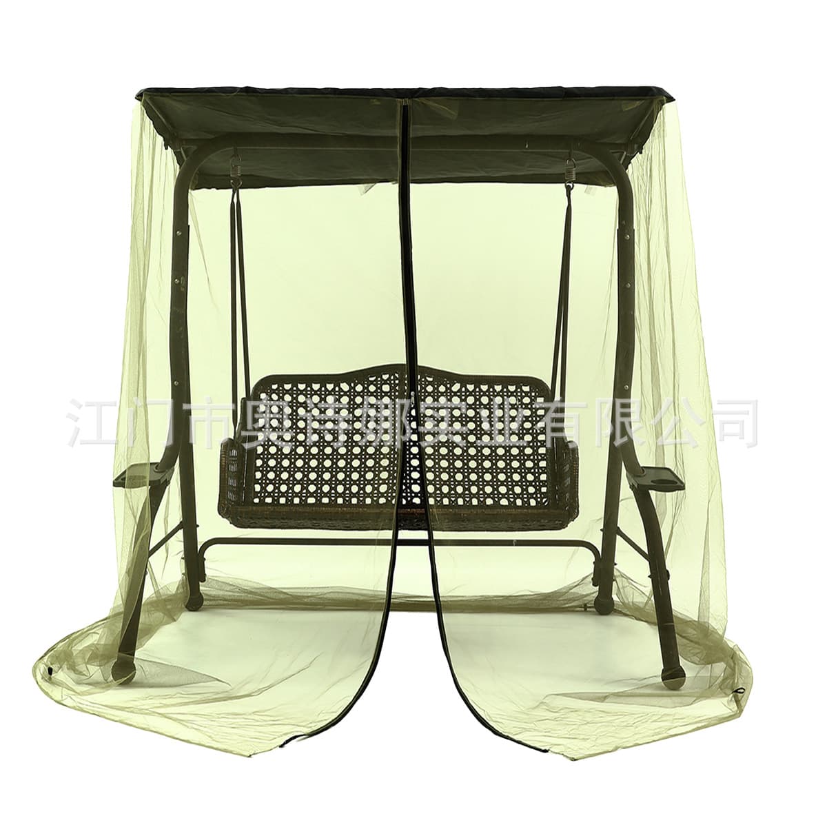 Outdoor Patio Swing Mosquito Net - Waterproof Top with Double Zipper Opening, Swing Chair Tent Mosquito Repellent Net