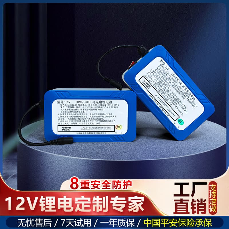 12V10Ah Lithium Battery 10000mAh Cartoon Costume Prop 5521/5525 Connector Battery Pack Novelty